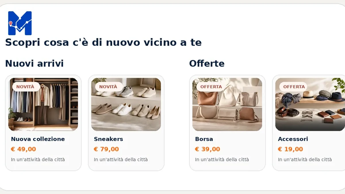 Le sezioni Nuovi arrivi e Offerte di M-AllMyCity